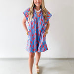 Leaf Print Tunic Mini Dress