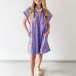 Leaf Print Tunic Mini Dress