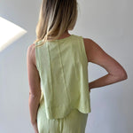 Leah Lime Cream Tank Top & Short Set