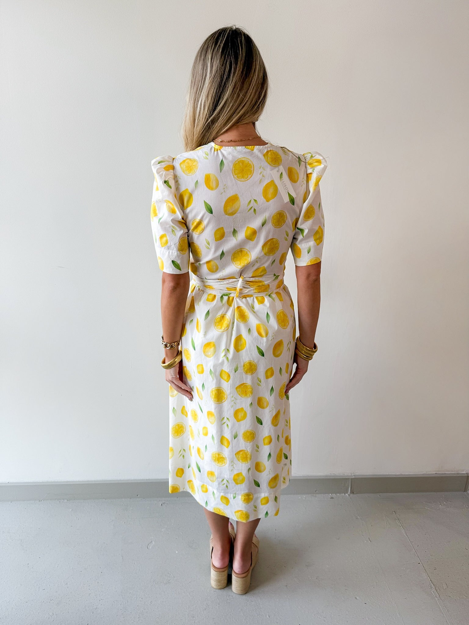 Lemon Print Summer Dress