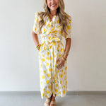 Lemon Print Summer Dress
