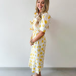 Lemon Print Summer Dress