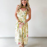 Lemon Sorbet Gauze Smock Dress