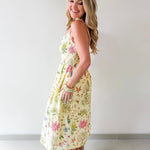 Lemon Sorbet Gauze Smock Dress