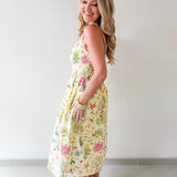 Lemon Sorbet Gauze Smock Dress