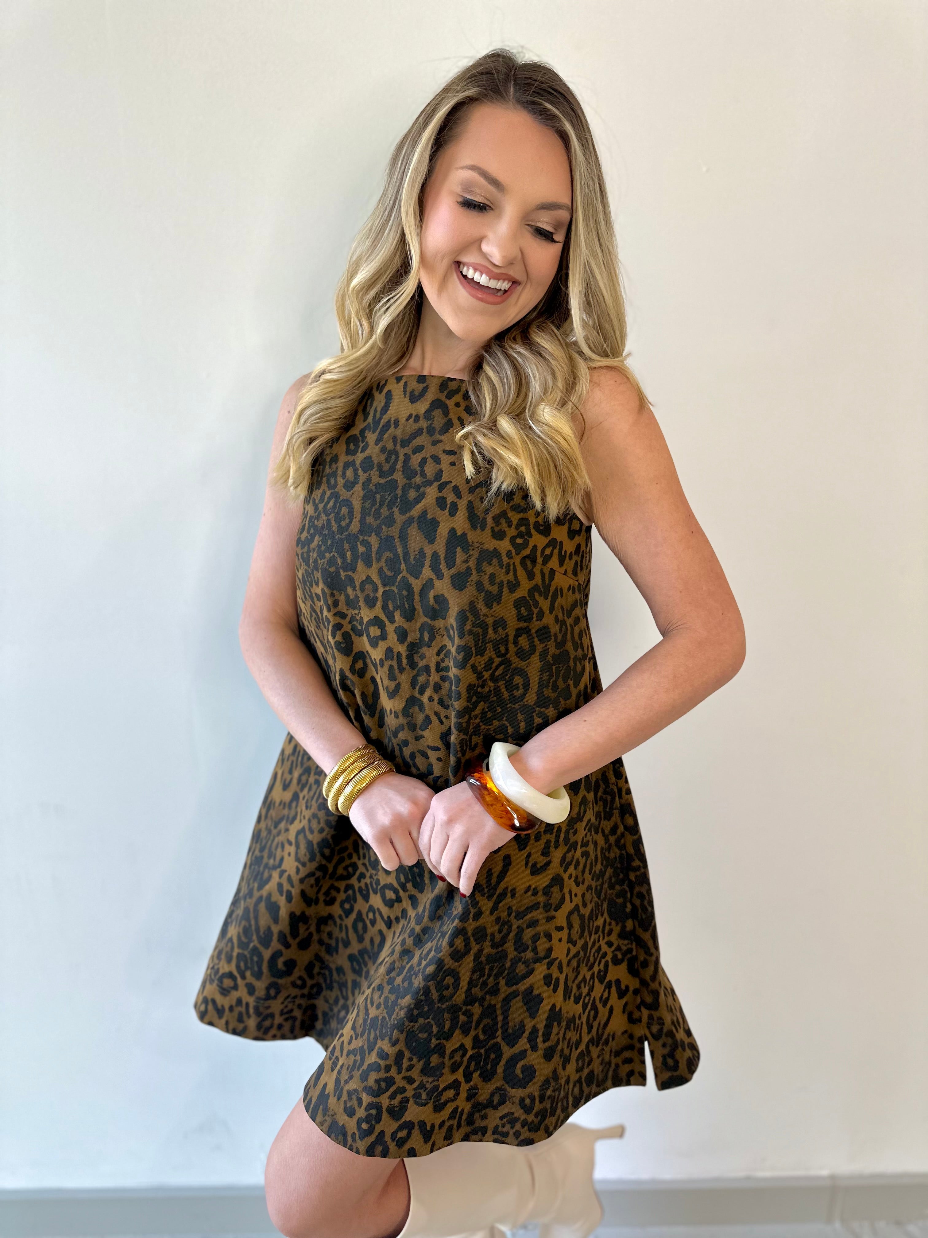 Leopard Print Mini Dress