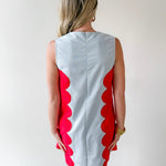 Lettie Sunkist Dress - Blue/Red