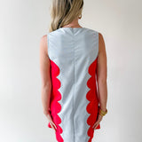Lettie Sunkist Dress - Blue/Red