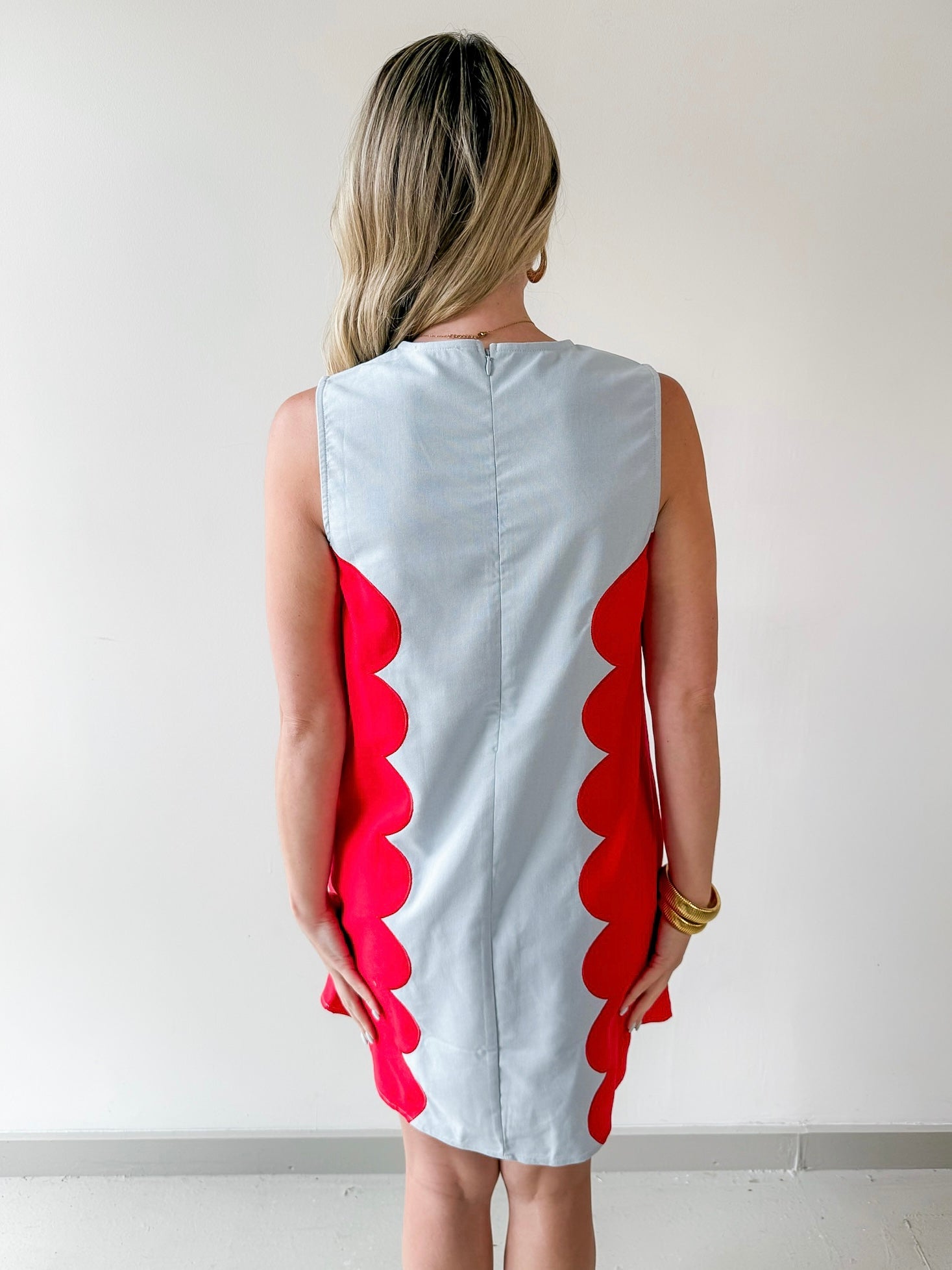 Lettie Sunkist Dress - Blue/Red