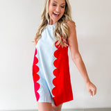 Lettie Sunkist Dress - Blue/Red