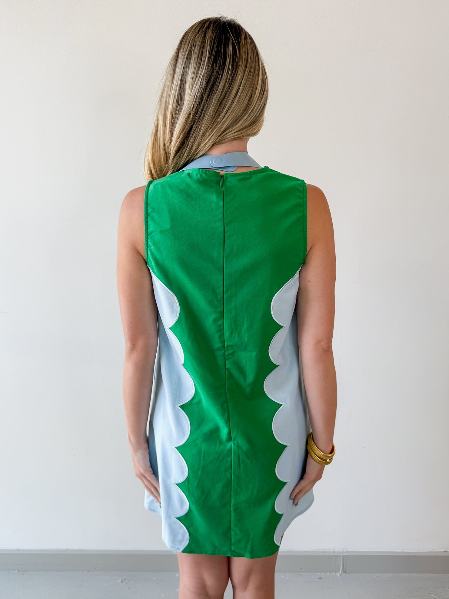 Lettie Sunkist Dress - Green/Blue