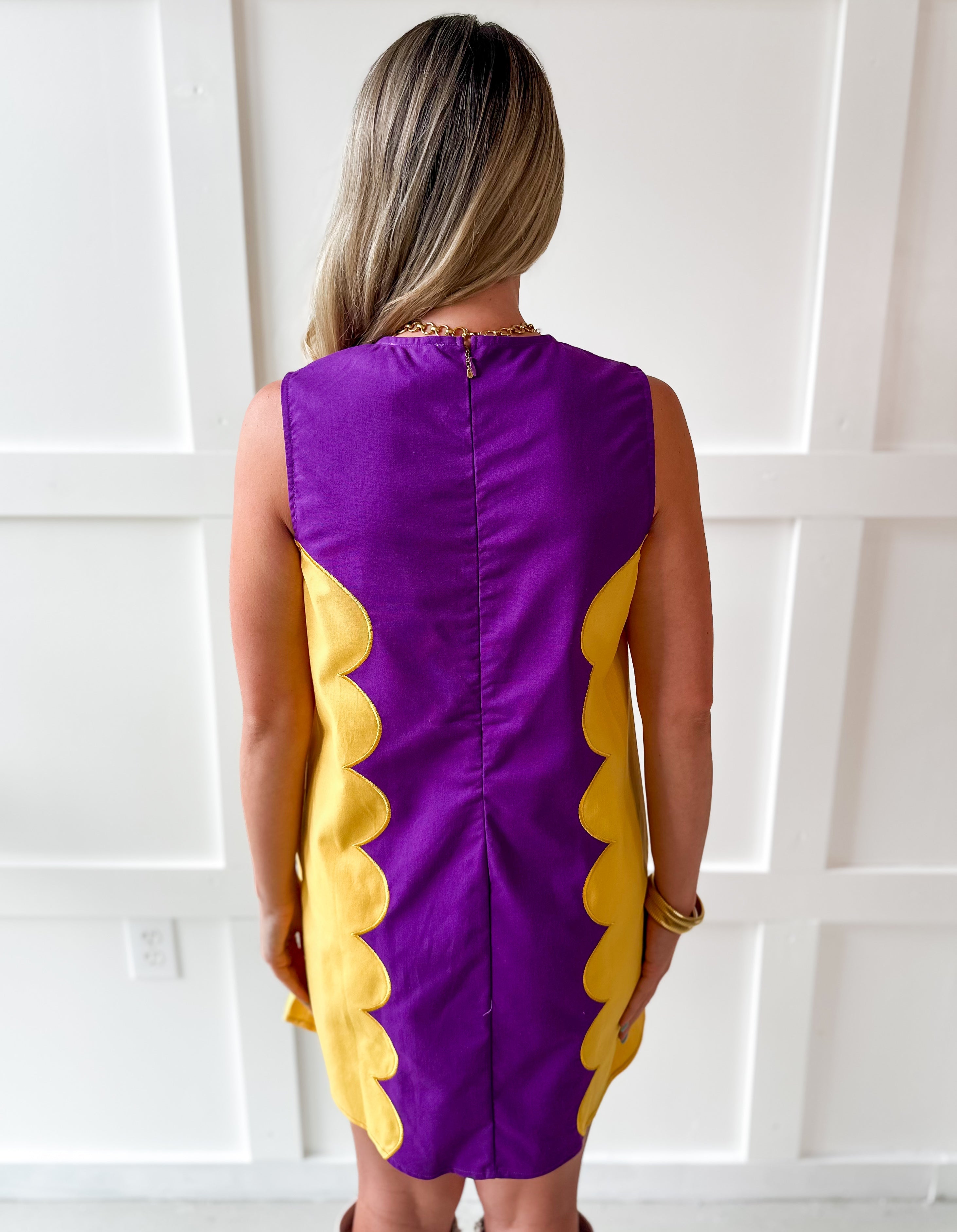 Lettie Sunkist Dress - Purple/Gold