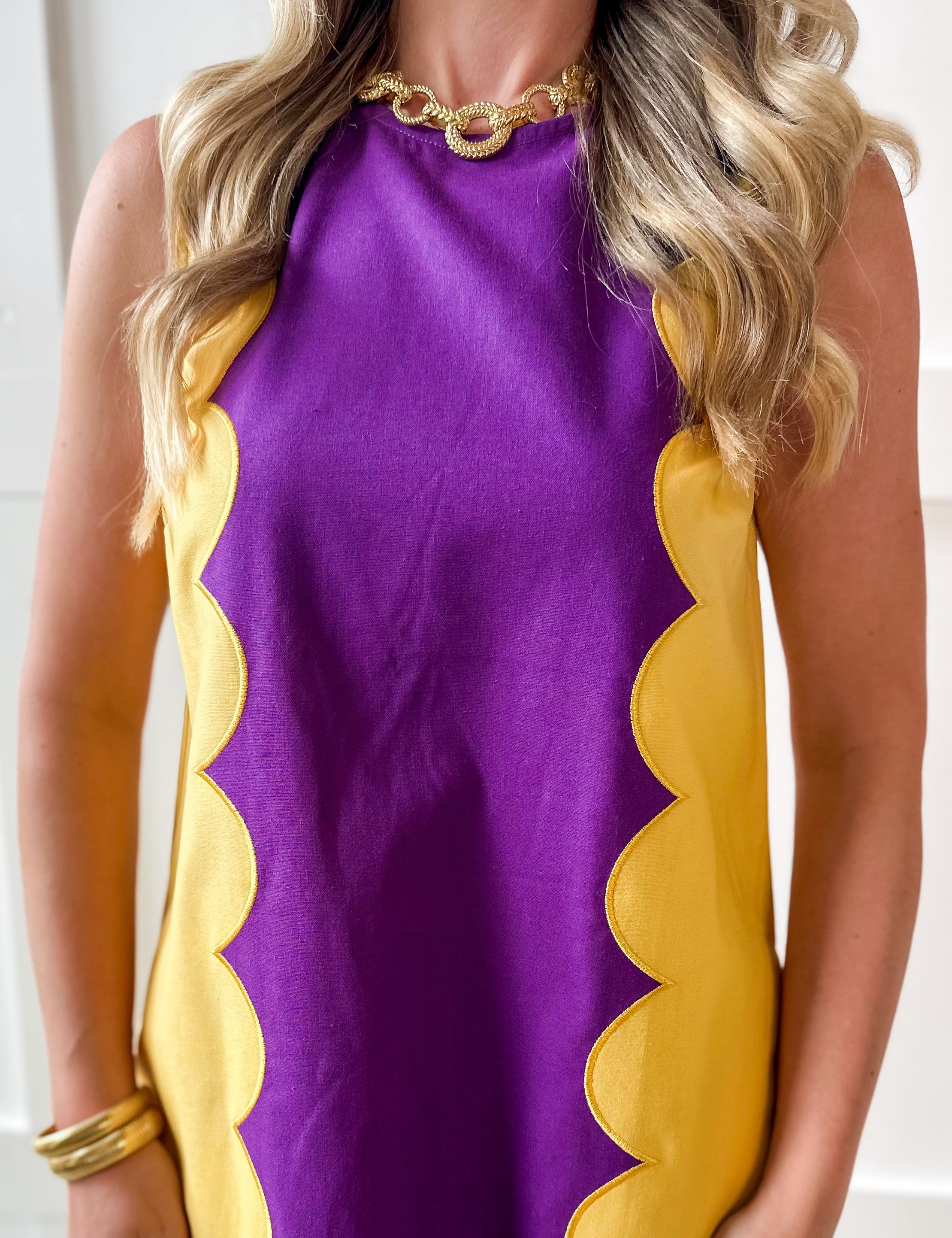 Lettie Sunkist Dress - Purple/Gold