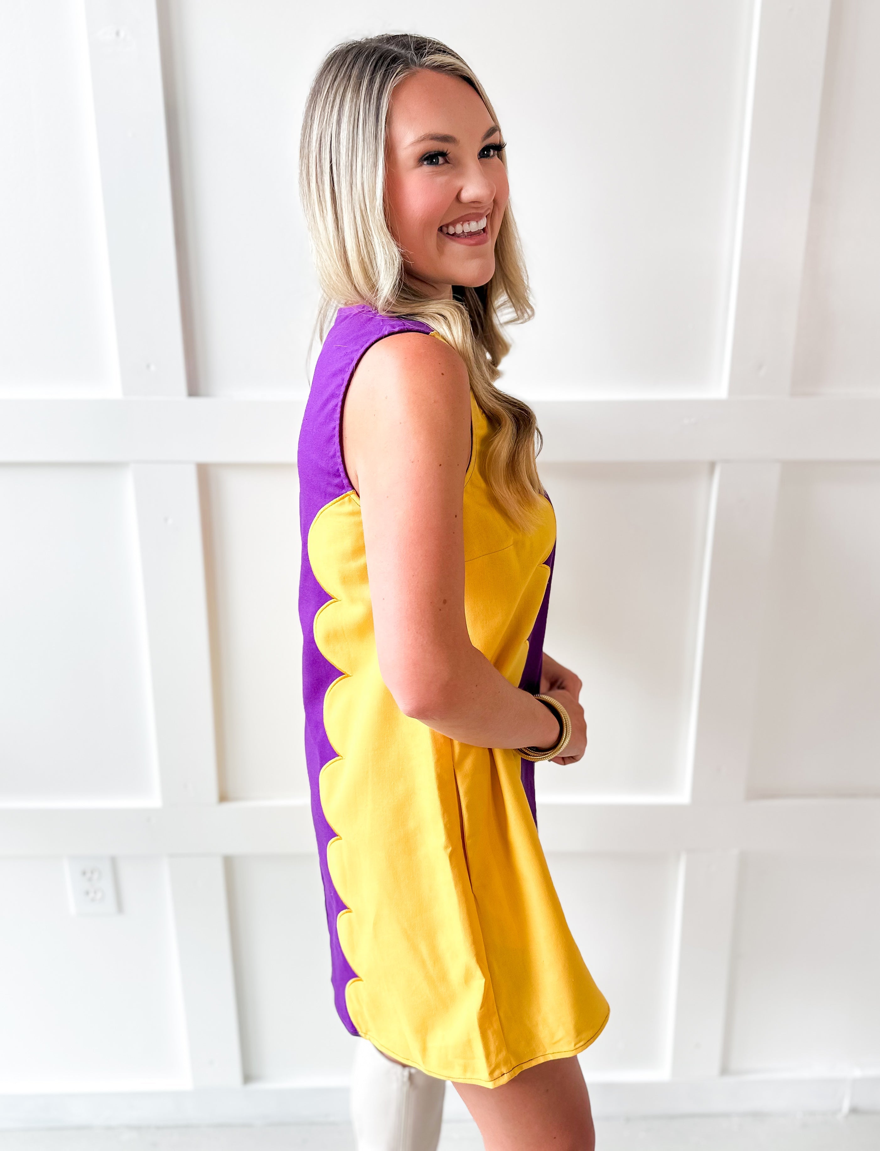 Lettie Sunkist Dress - Purple/Gold