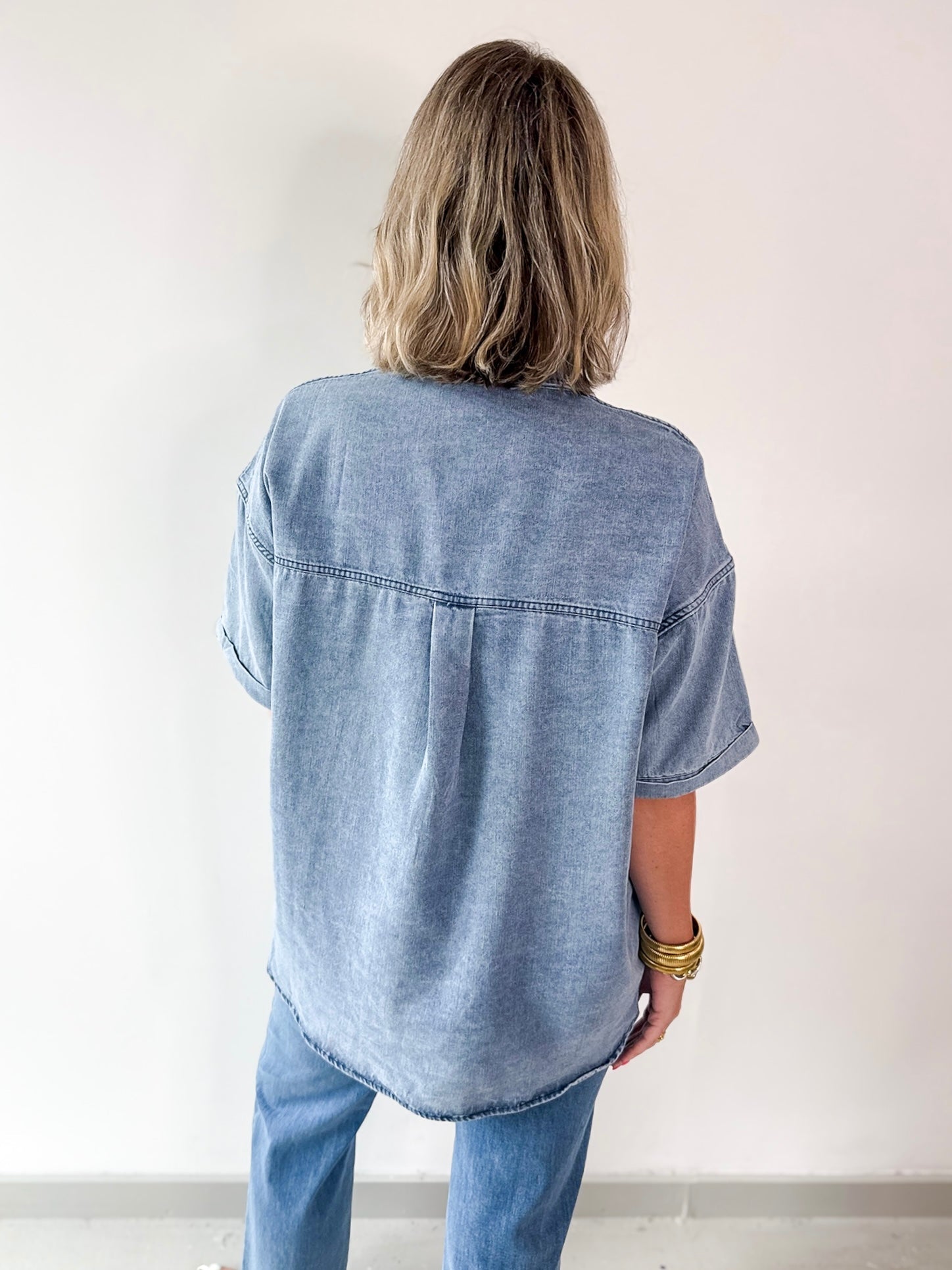 Light Wash Denim Top