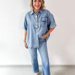 Light Wash Denim Top