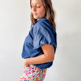 Lightweight Bubble Cropped Shirt