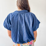 Lightweight Bubble Cropped Shirt