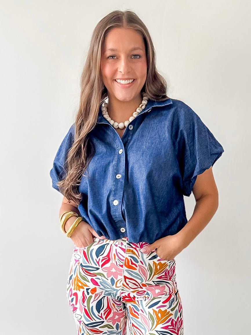 Lightweight Bubble Cropped Shirt