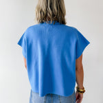 Lightweight Half Sleeve Knit Top - Urban Blue
