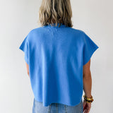 Lightweight Half Sleeve Knit Top - Urban Blue