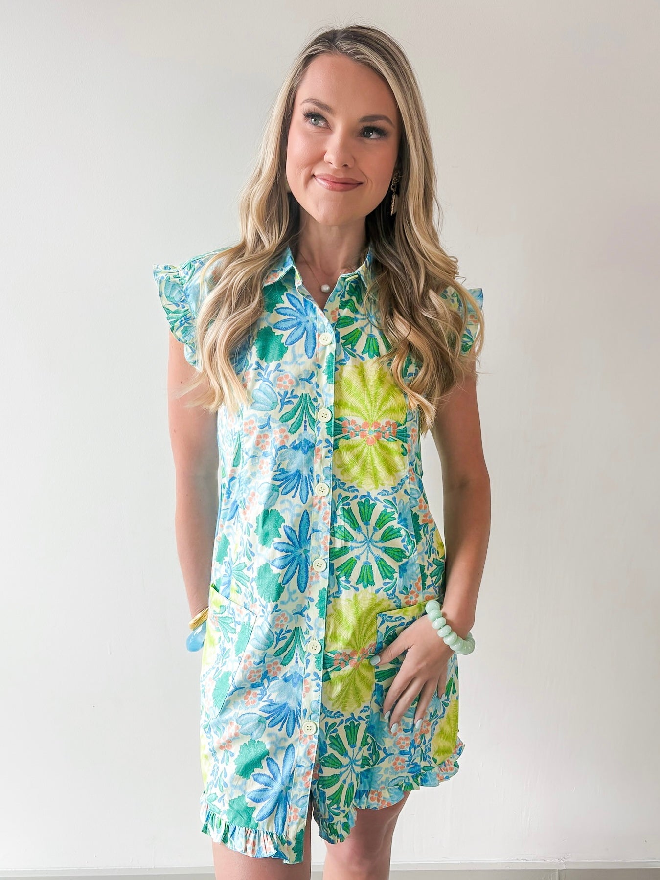 Lina Multi Print Dress