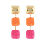 Linear Square Earrings