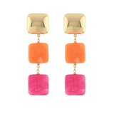 Linear Square Earrings