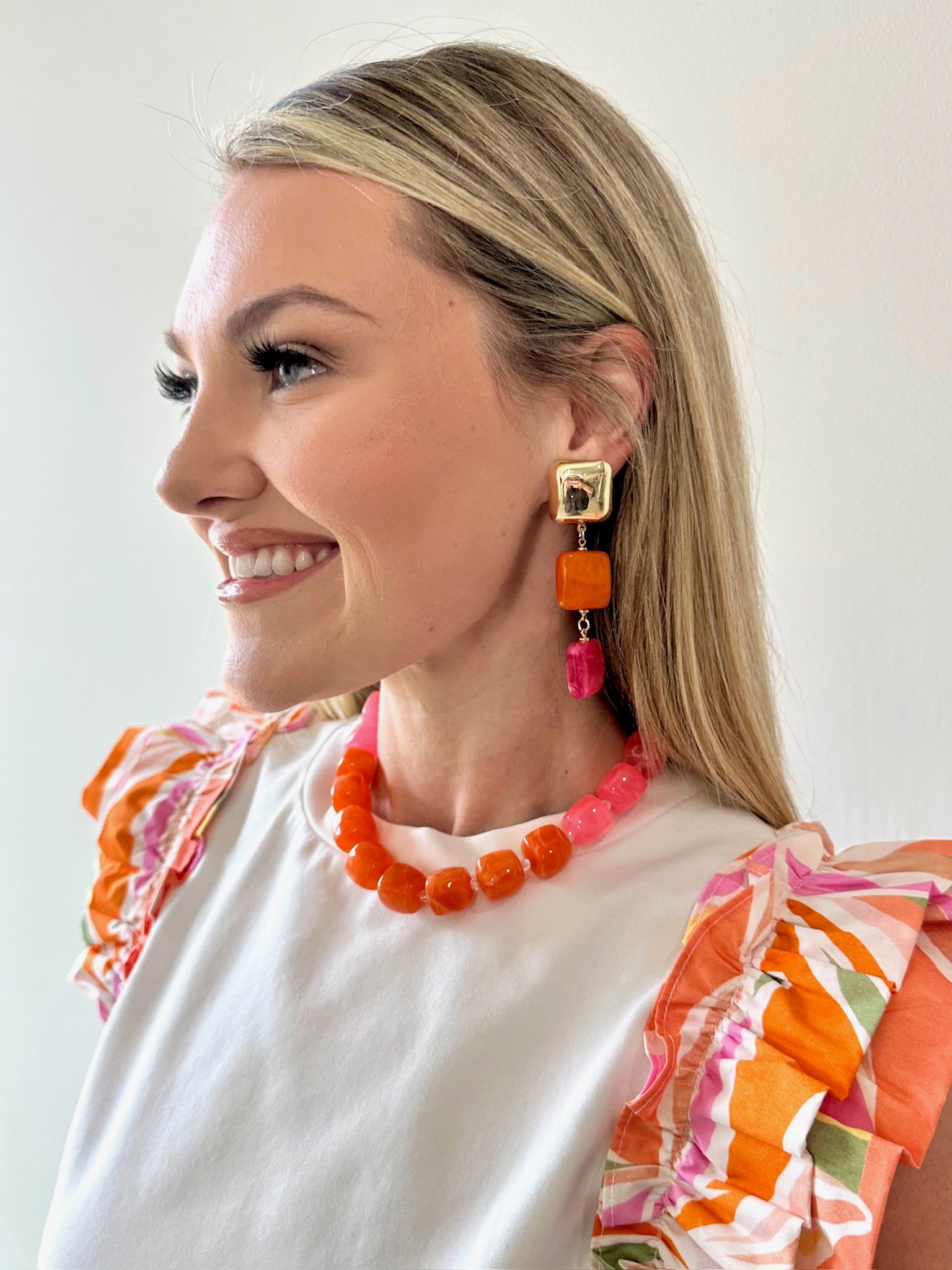 Linear Square Earrings