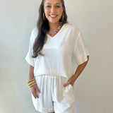Linen Collared Shirt - Ivory