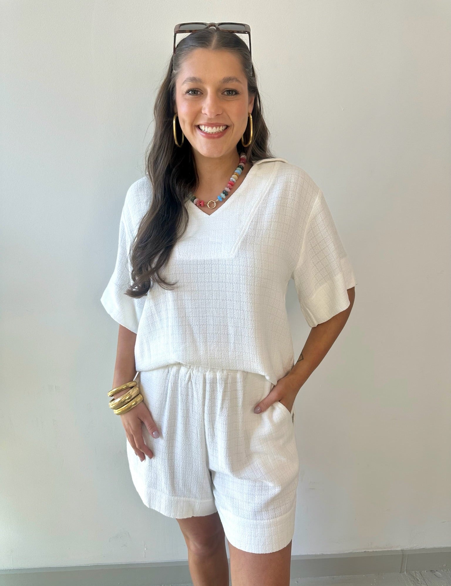 Linen Collared Shirt - Ivory