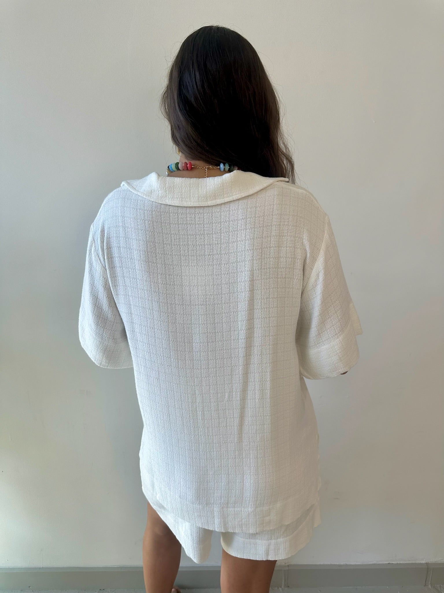 Linen Collared Shirt - Ivory
