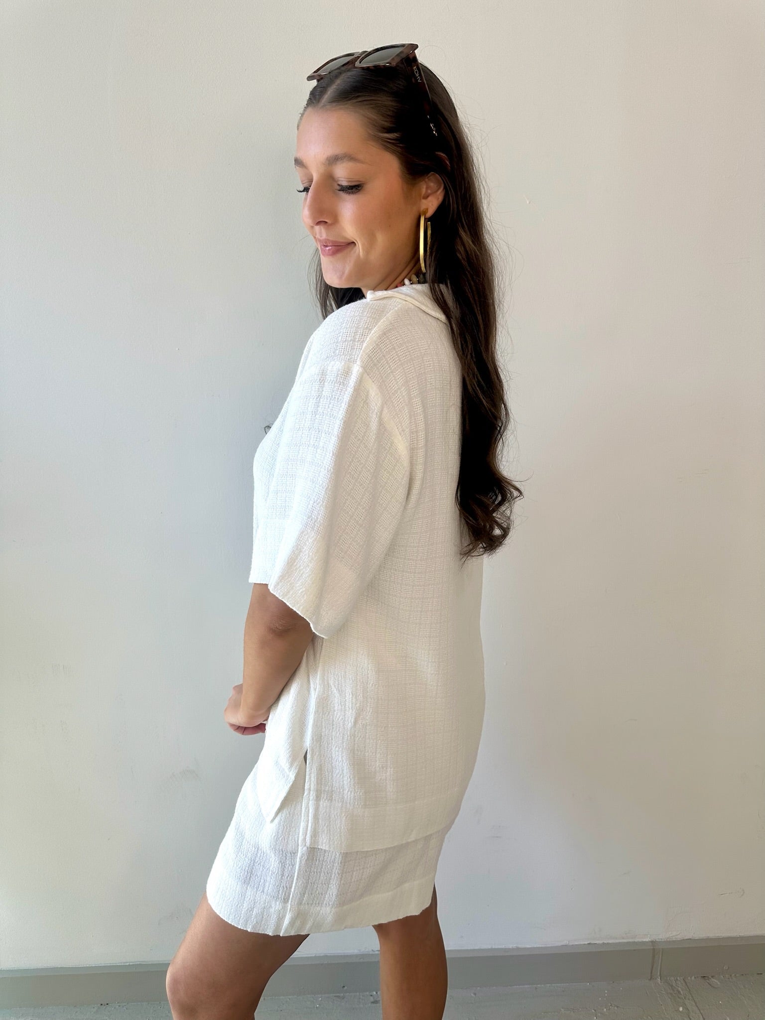 Linen Collared Shirt - Ivory