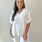 Linen Collared Shirt - Ivory