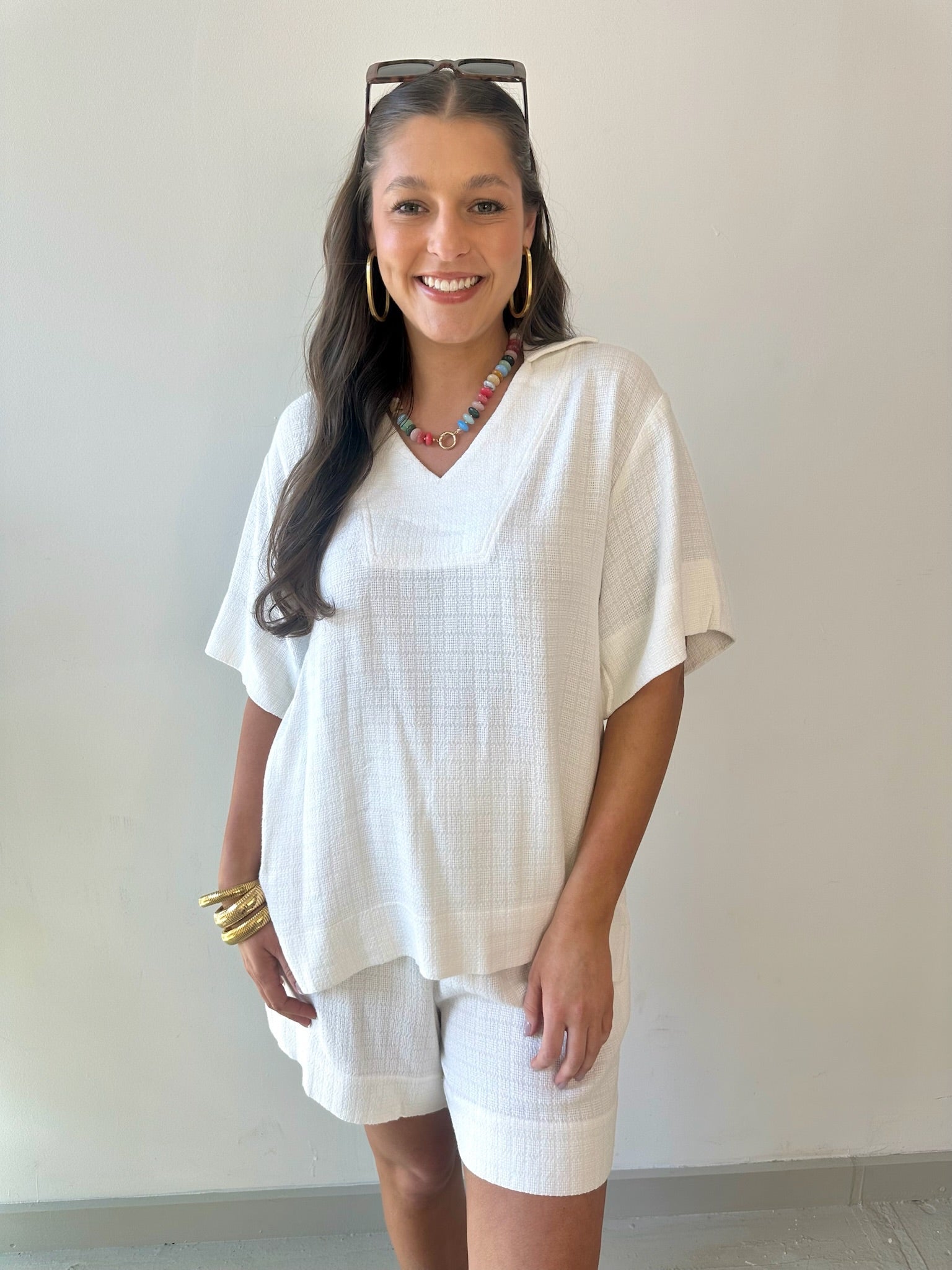 Linen Collared Shirt - Ivory