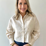 Linen Cropped Shirt - Natural