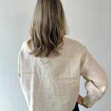 Linen Cropped Shirt - Natural