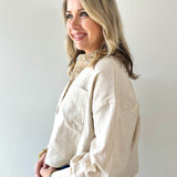 Linen Cropped Shirt - Natural