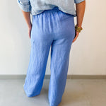 Linen Flat Wide Leg Pants