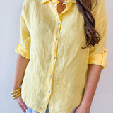 Linen Roll Tab Shirt
