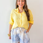 Linen Roll Tab Shirt