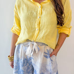 Linen Roll Tab Shirt