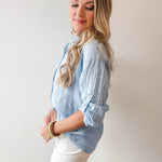 Linen Roll Tab Shirt