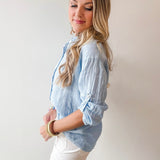 Linen Roll Tab Shirt