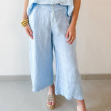 Classic Linen Pants  - Blue