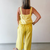 Classic Linen Pants - Yellow