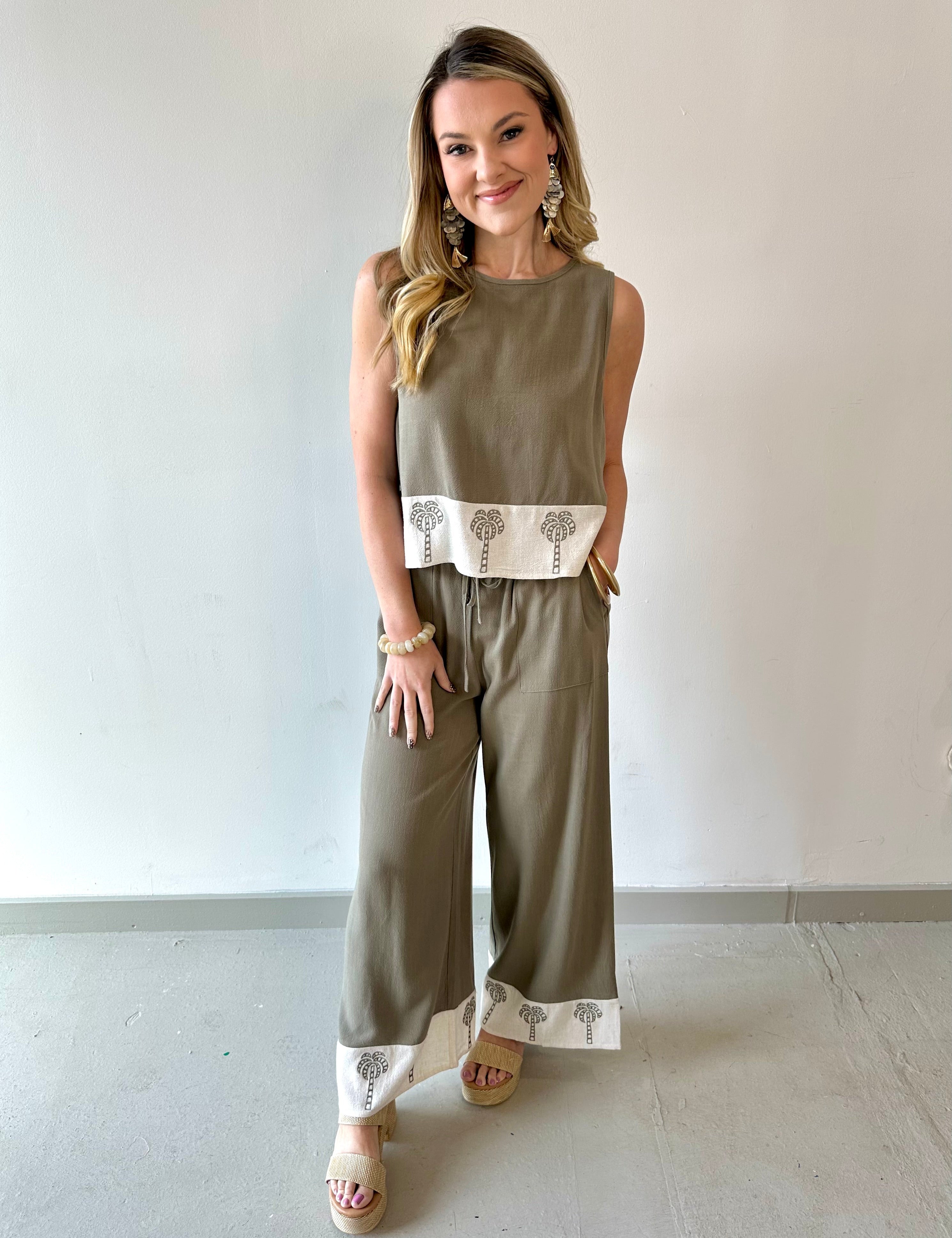 Linen Tank & Pant Set