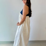 Linen Two Tone Maxi Dress