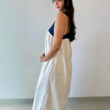 Linen Two Tone Maxi Dress