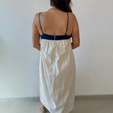 Linen Two Tone Maxi Dress